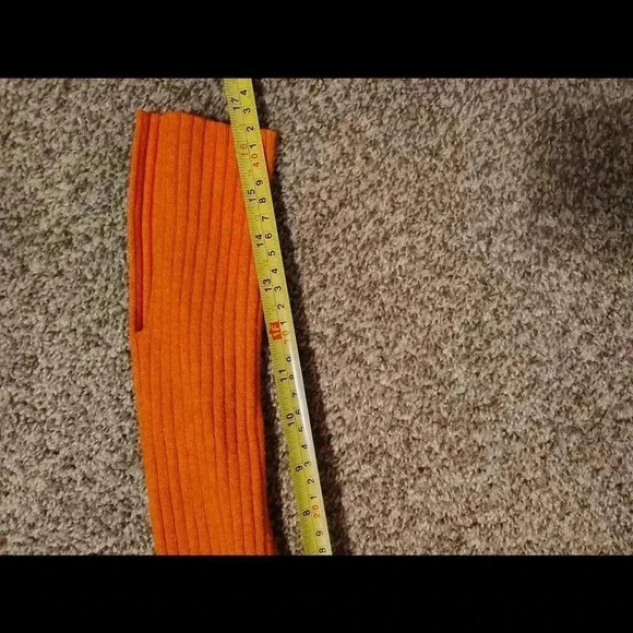 XS Wild Fable Women Ribbed sweater sweetheart Crop Orange - Picture 6 of 8